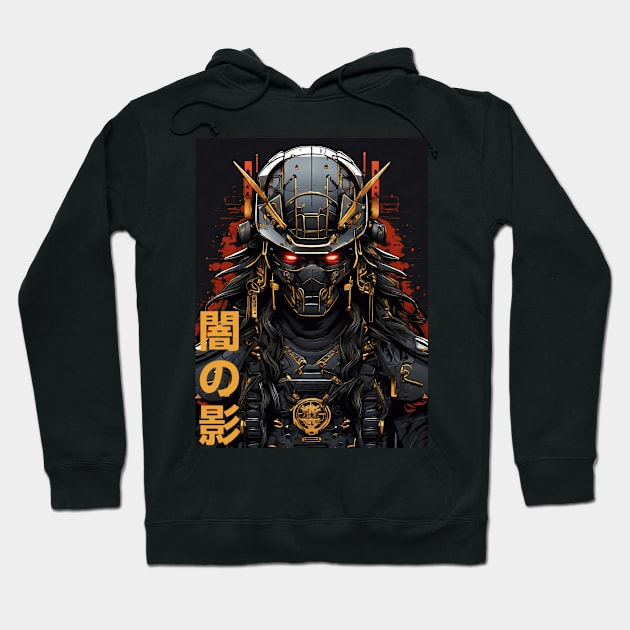 Dark Shadow Futuristic Samurai Hoodie by UB design